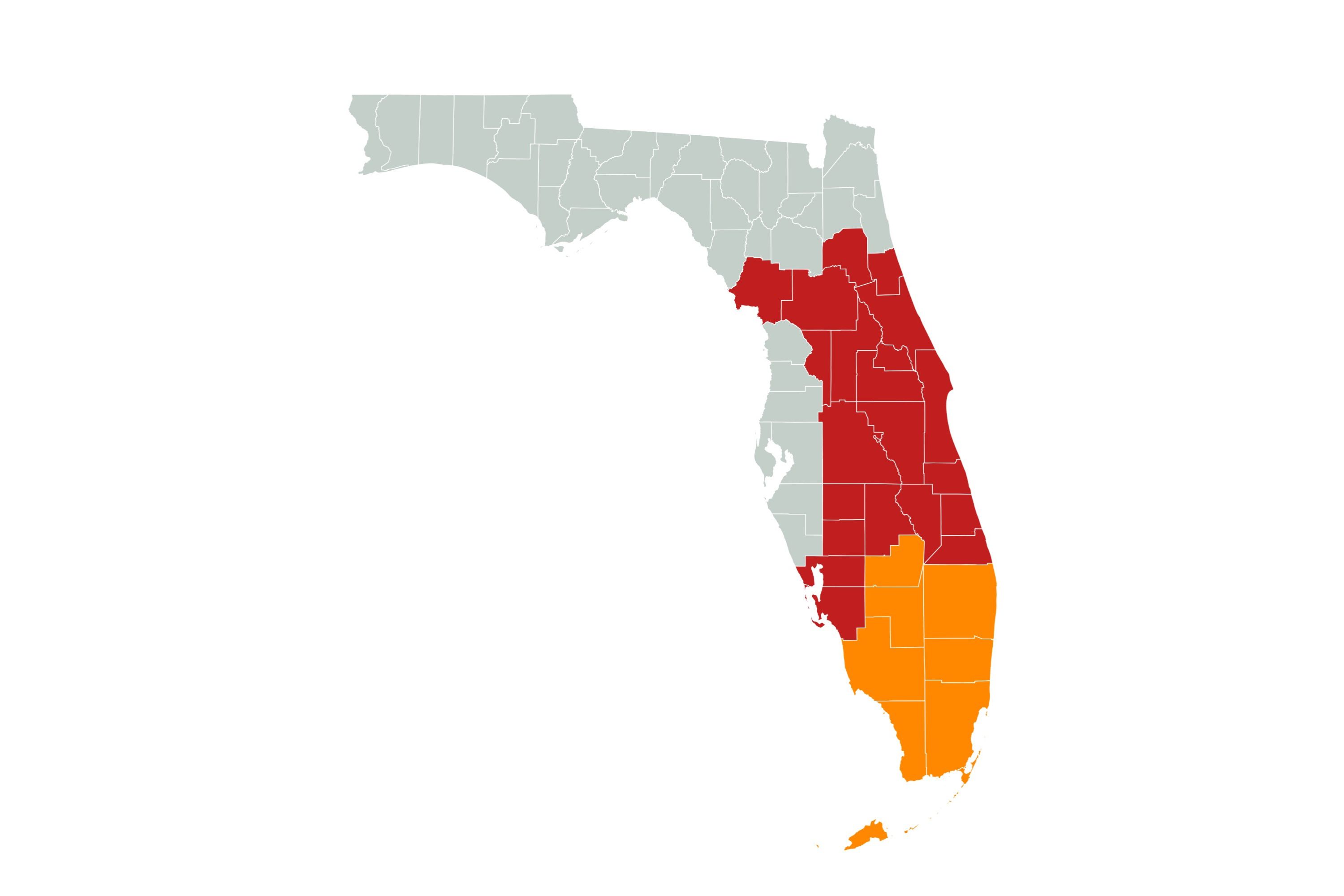 Florida map shows counties at risk of “critical” fire weather today