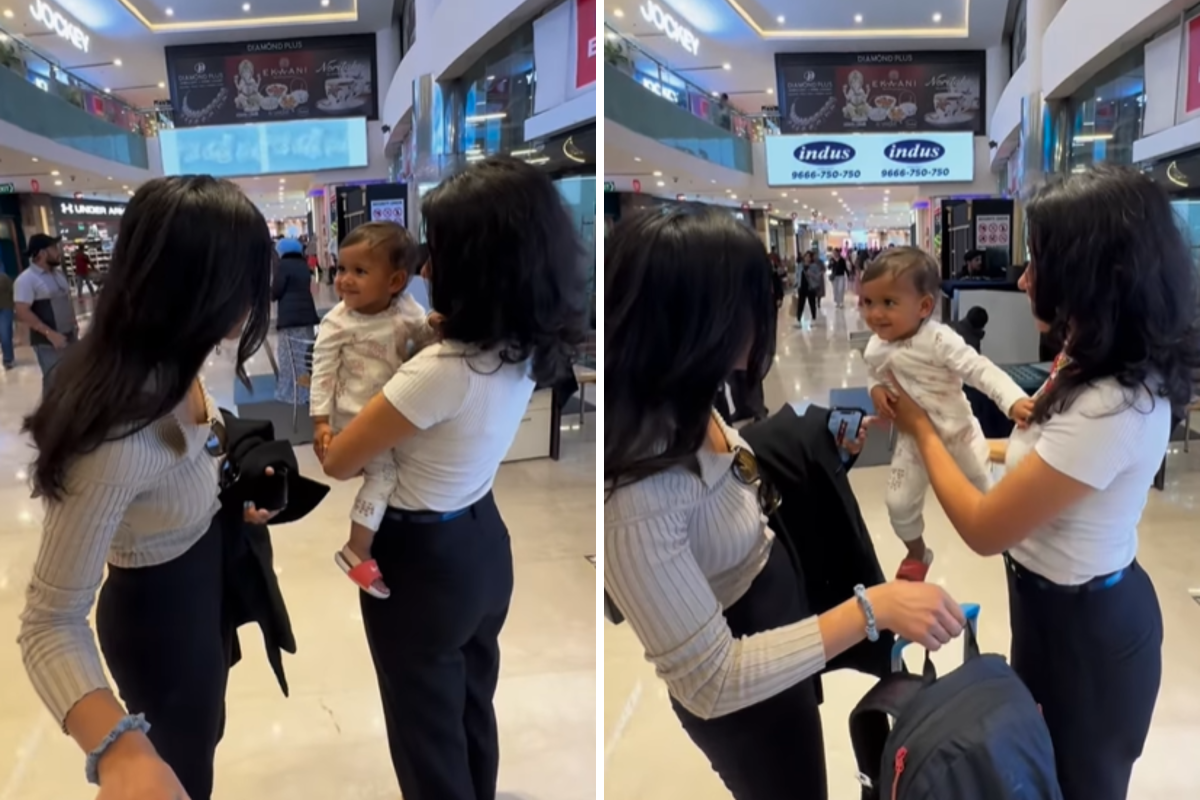 Baby's Reaction to Meeting Mom's Identical Twin Goes Viral: 'Double ...