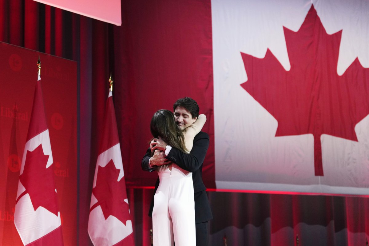 Justin and Ella-Grace Trudeau