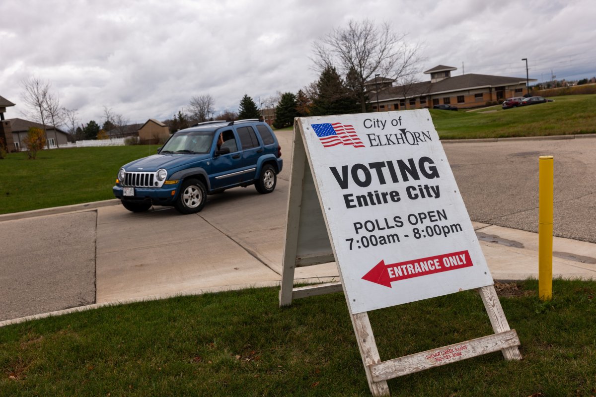 Wisconsin voting sign