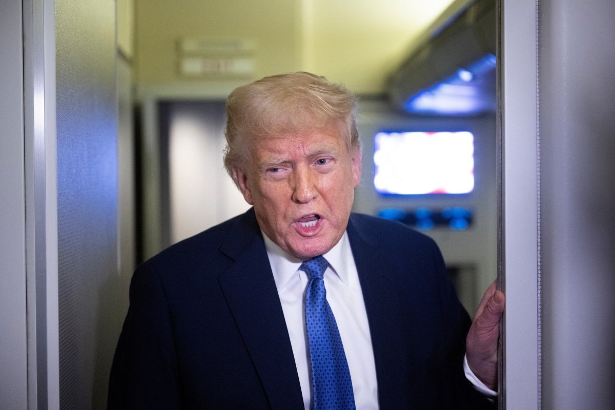 Donald Trump aboard Air Force One 