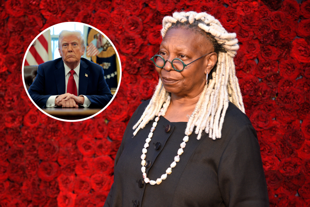 Whoopi Goldberg Blonde Donald Trump Oval Office