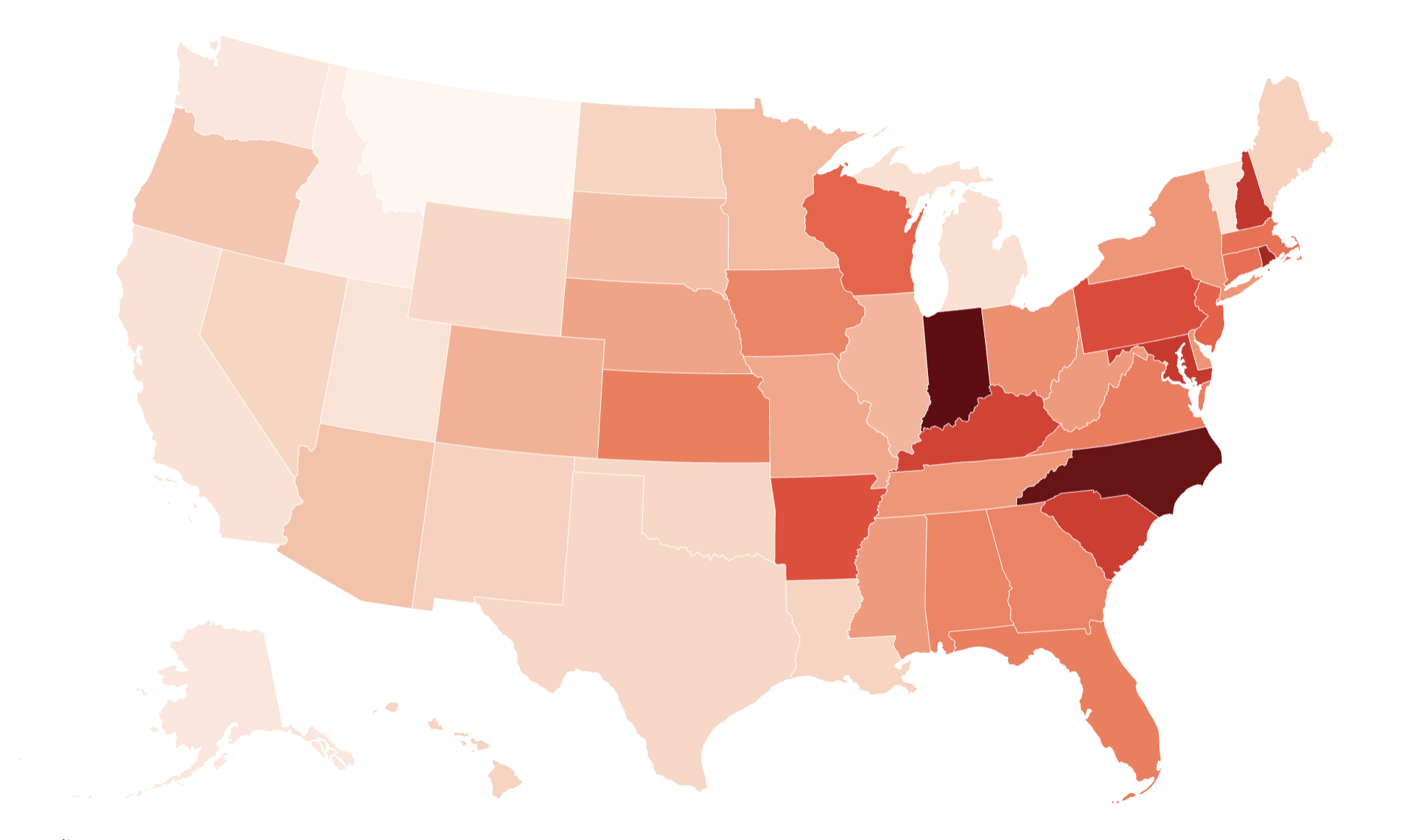 Map Shows US States Most Vulnerable to Tariffs - Newsweek