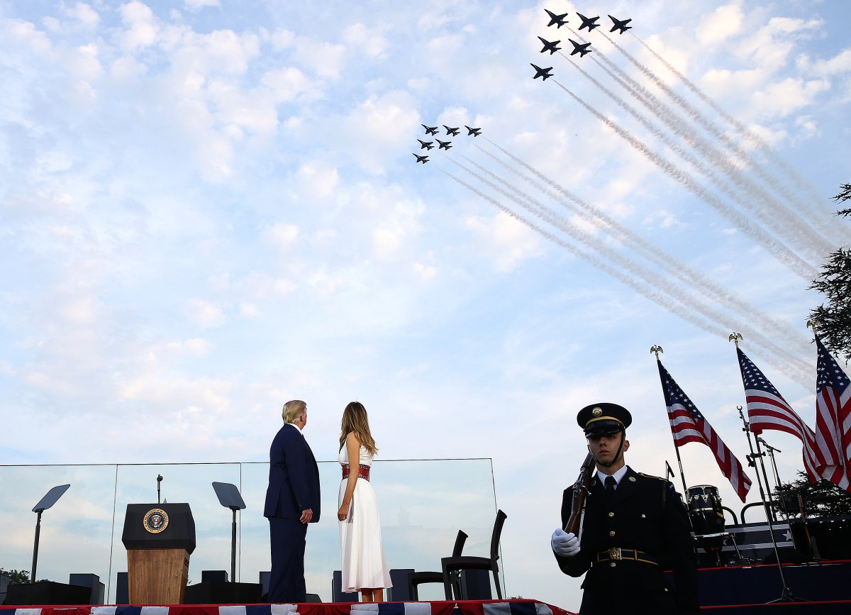 Flyover with Trump