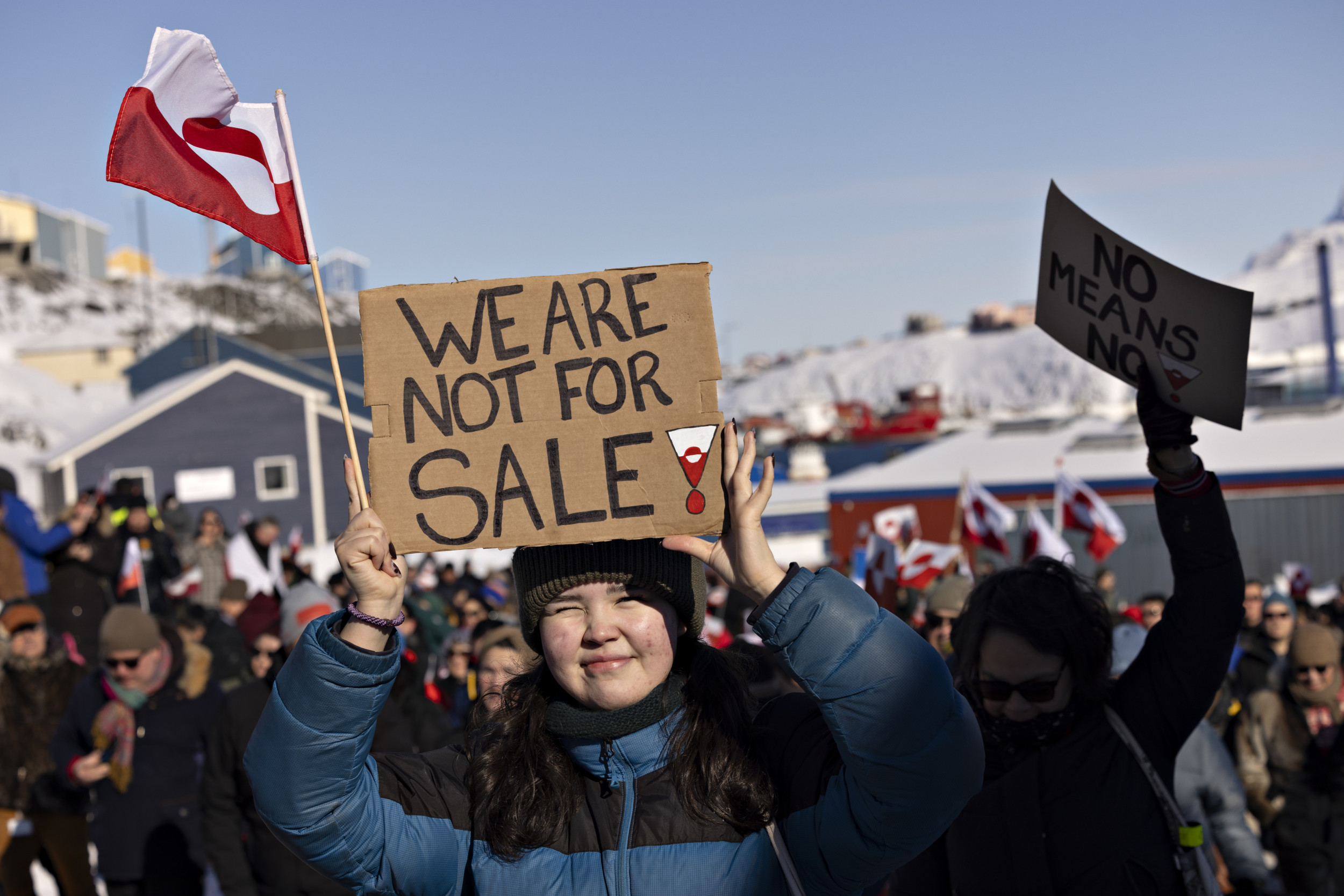 Greenlanders Protest US Claims with Viral Anti-MAGA Hat