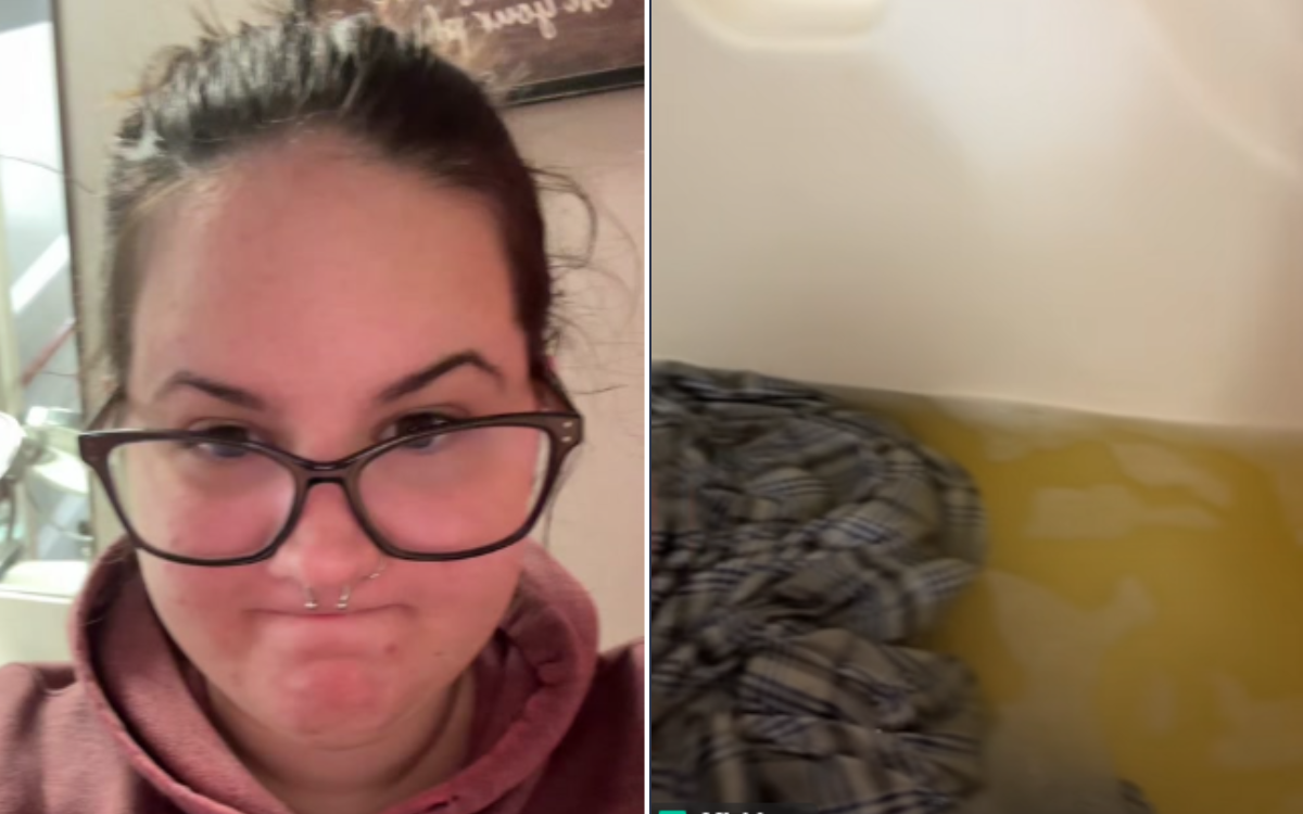 Cloey Wendling cleaned her weighted blanket.