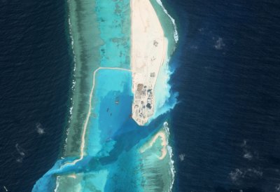 Recife artificial vietnamita nas ilhas Spratly Recife artificial vietnamita nas ilhas Spratly