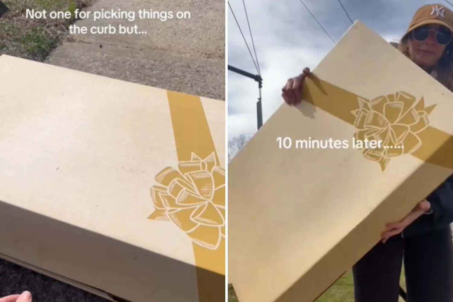 Jaws drop at what woman finds in box on sidewalk, sealed "since 1987"