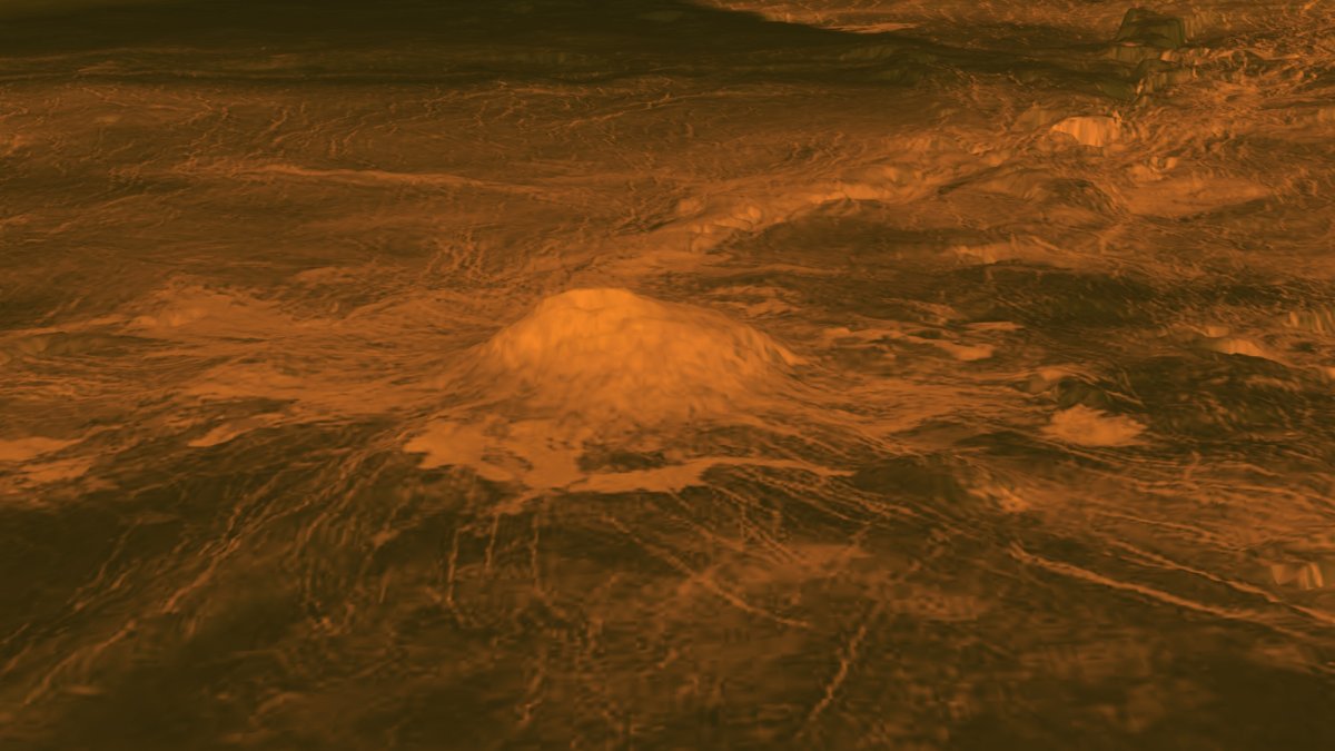 Un volcán en la superficie de Venus