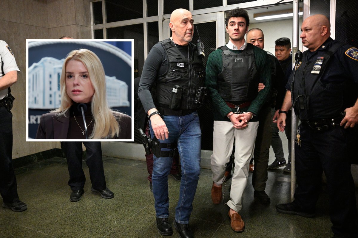 Luigi Mangione and Pam Bondi