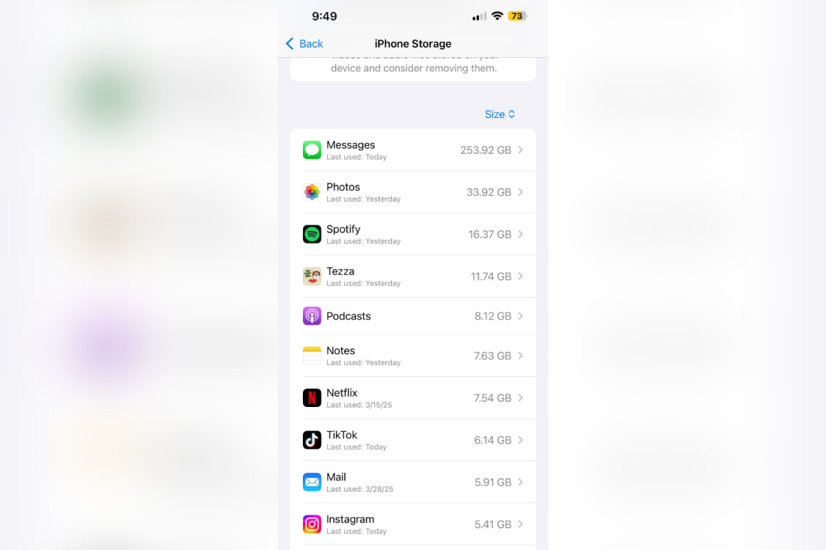 iPhone screenshot