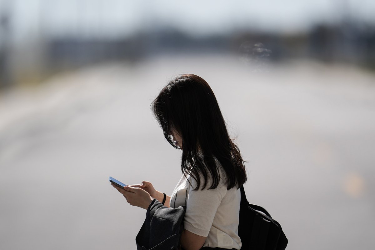 Woman on phone
