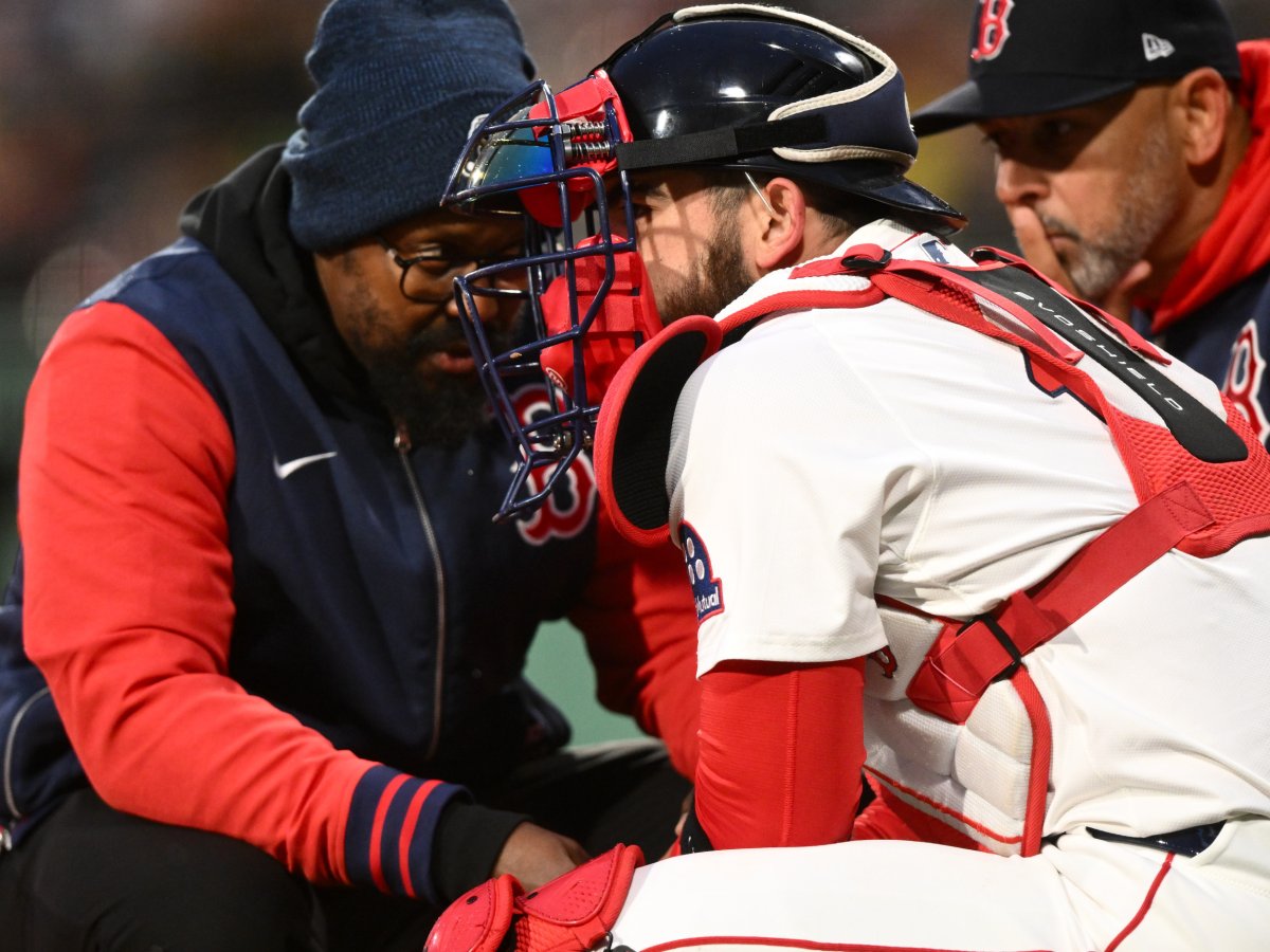 Red Sox catcher Connor Wong suffers injury.