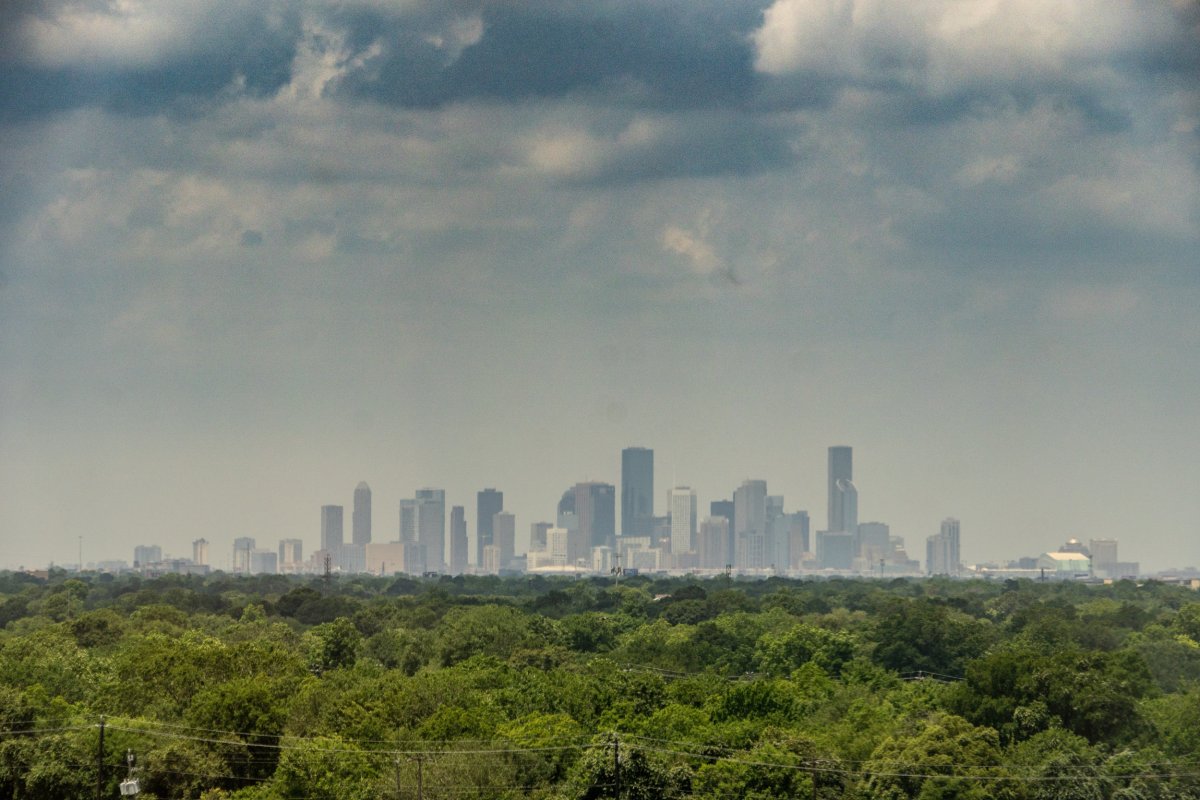 Texas air quality forecast map