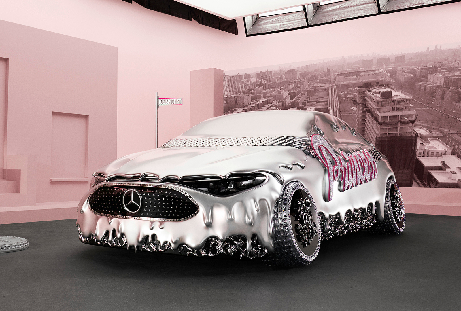Ice Spices Custom Mercedes-Benz CLA Is Dipped and Dripped