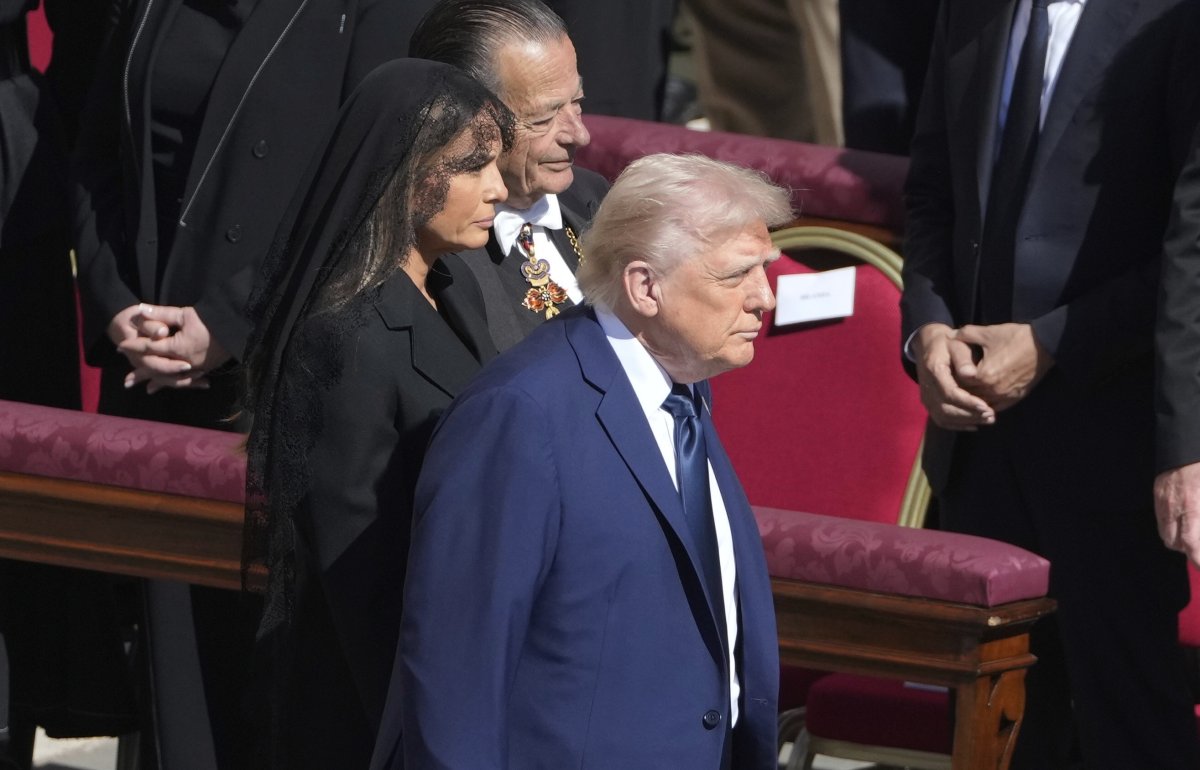 donald trump and melania trump attend pope