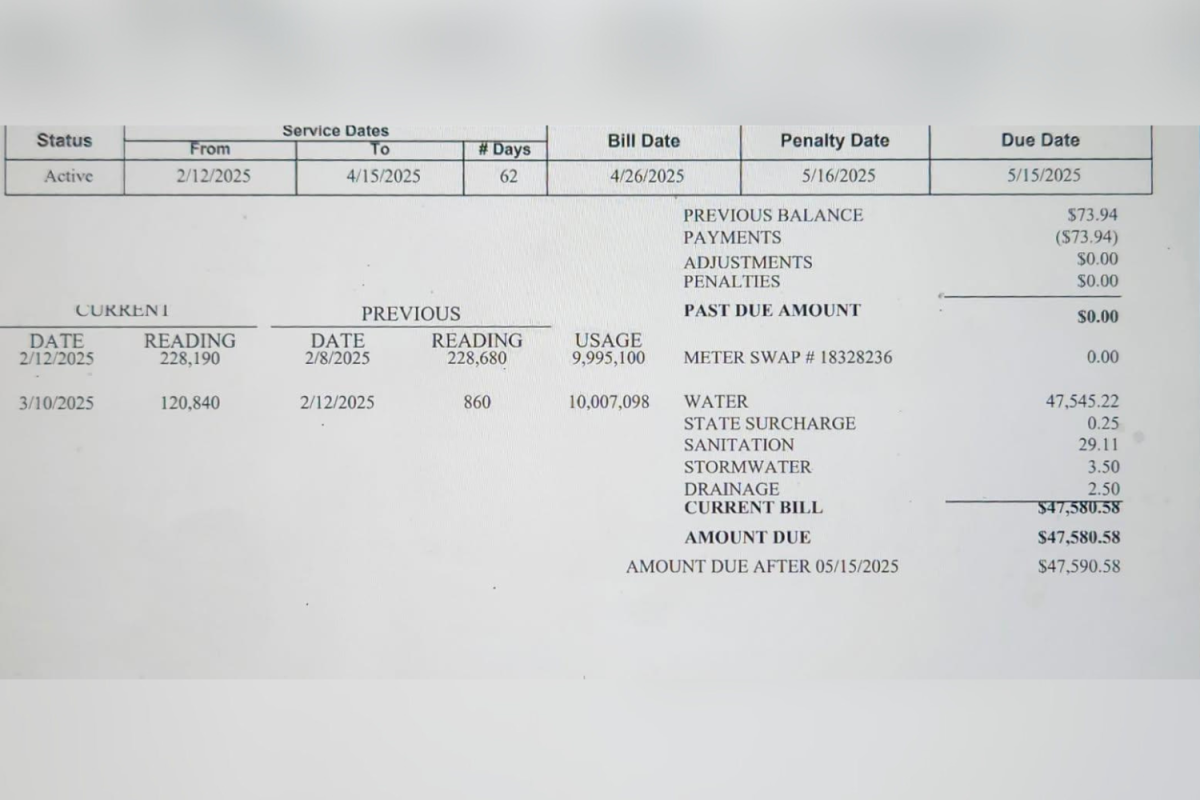 Huge water bill