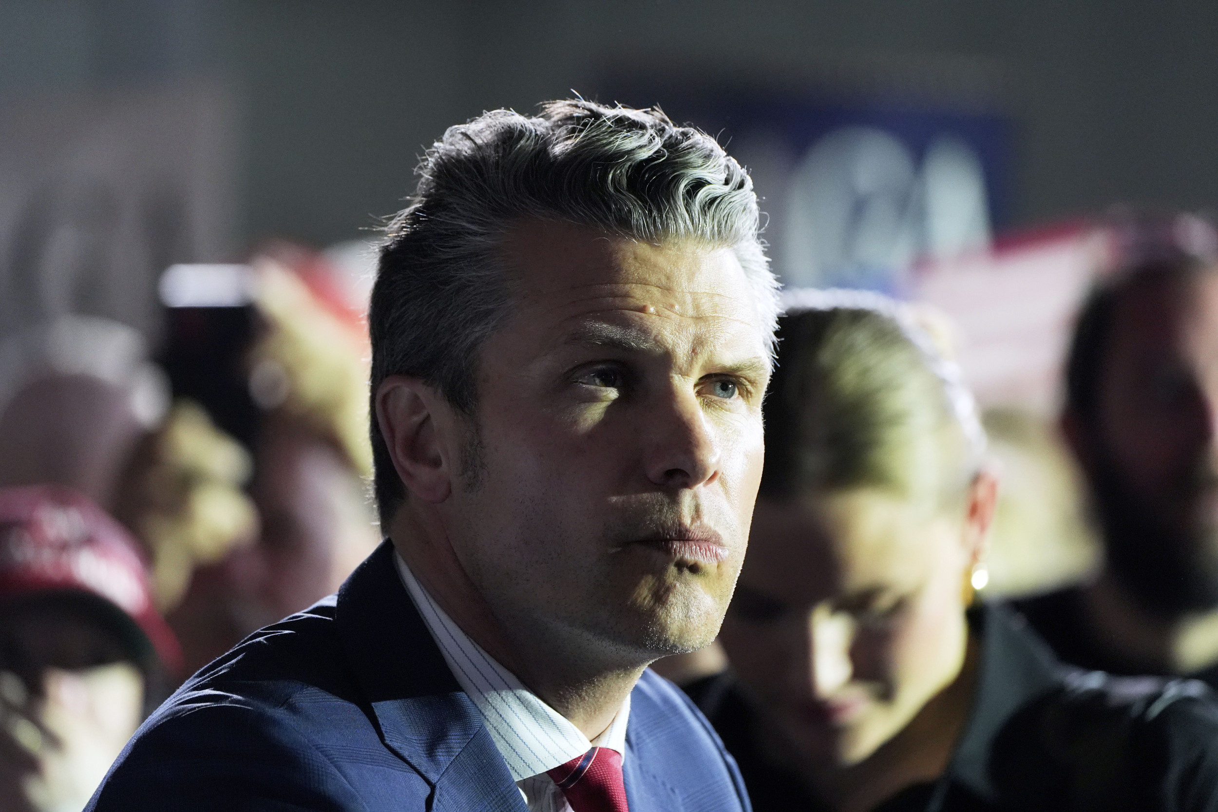 Defense Secretary Pete Hegseth at the rally