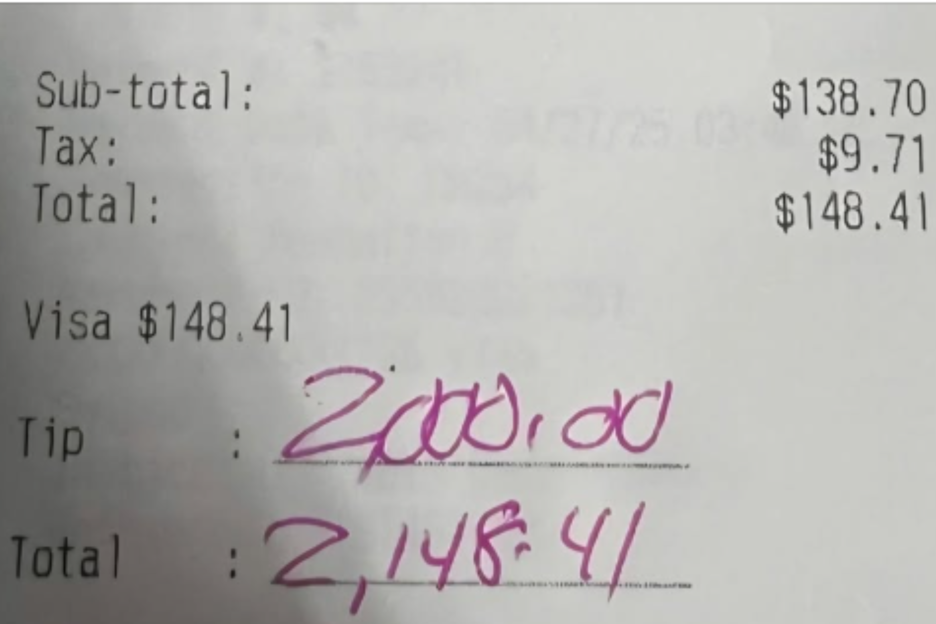 West Virginia Waitress Receives $2,000 Life-Changing Tip