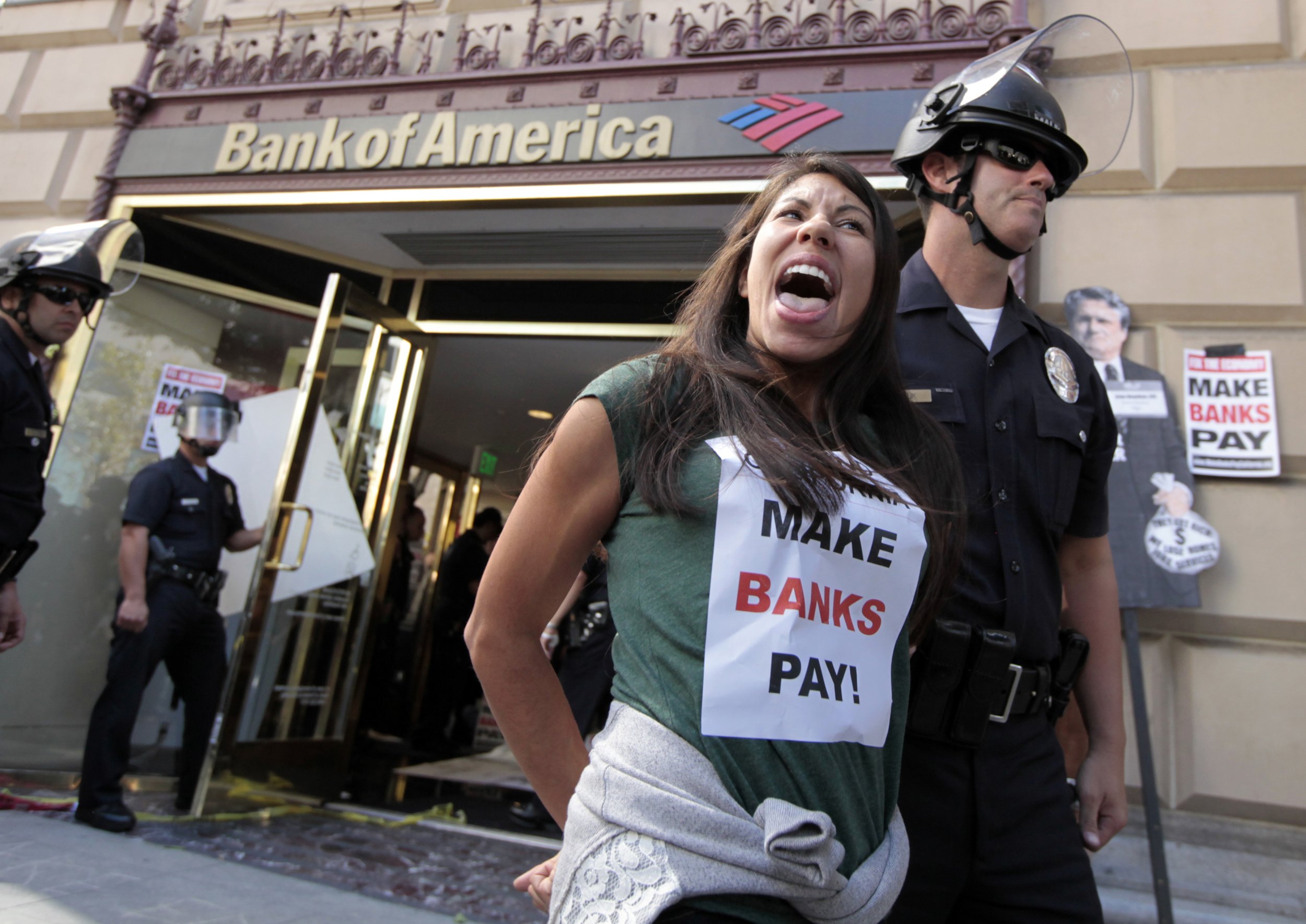 Bank of America protester