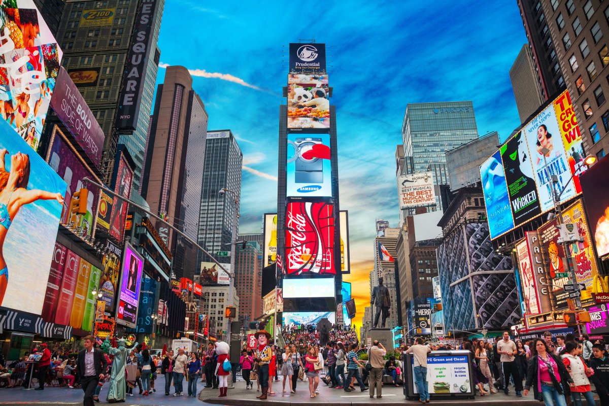 Times Square in New York City.