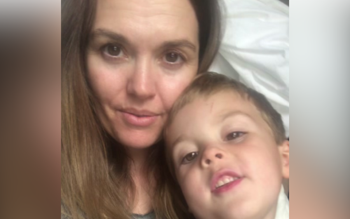 Jamie Powell and one of her sons