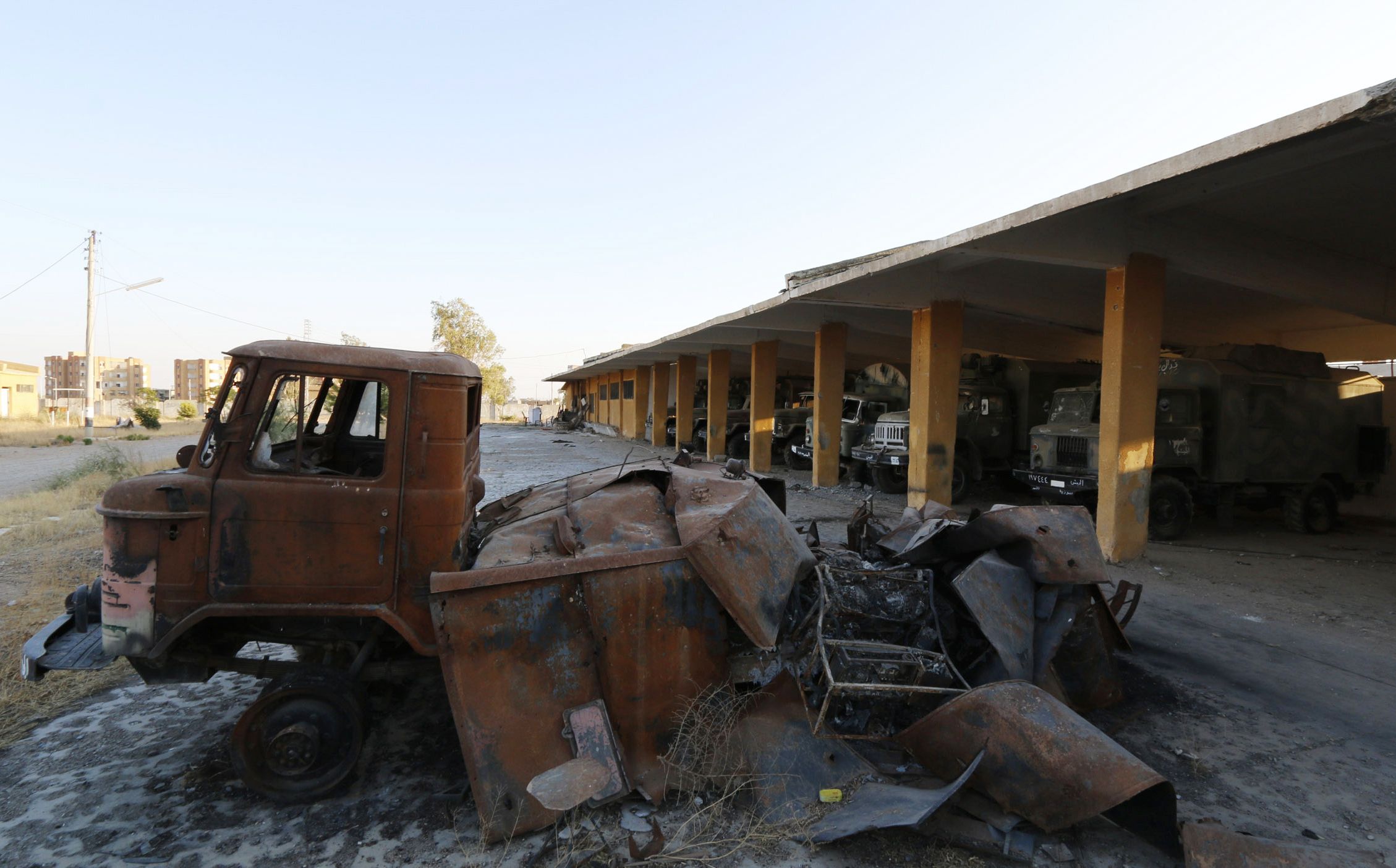 Damaged Syrian vehicles Damaged Syrian vehicles