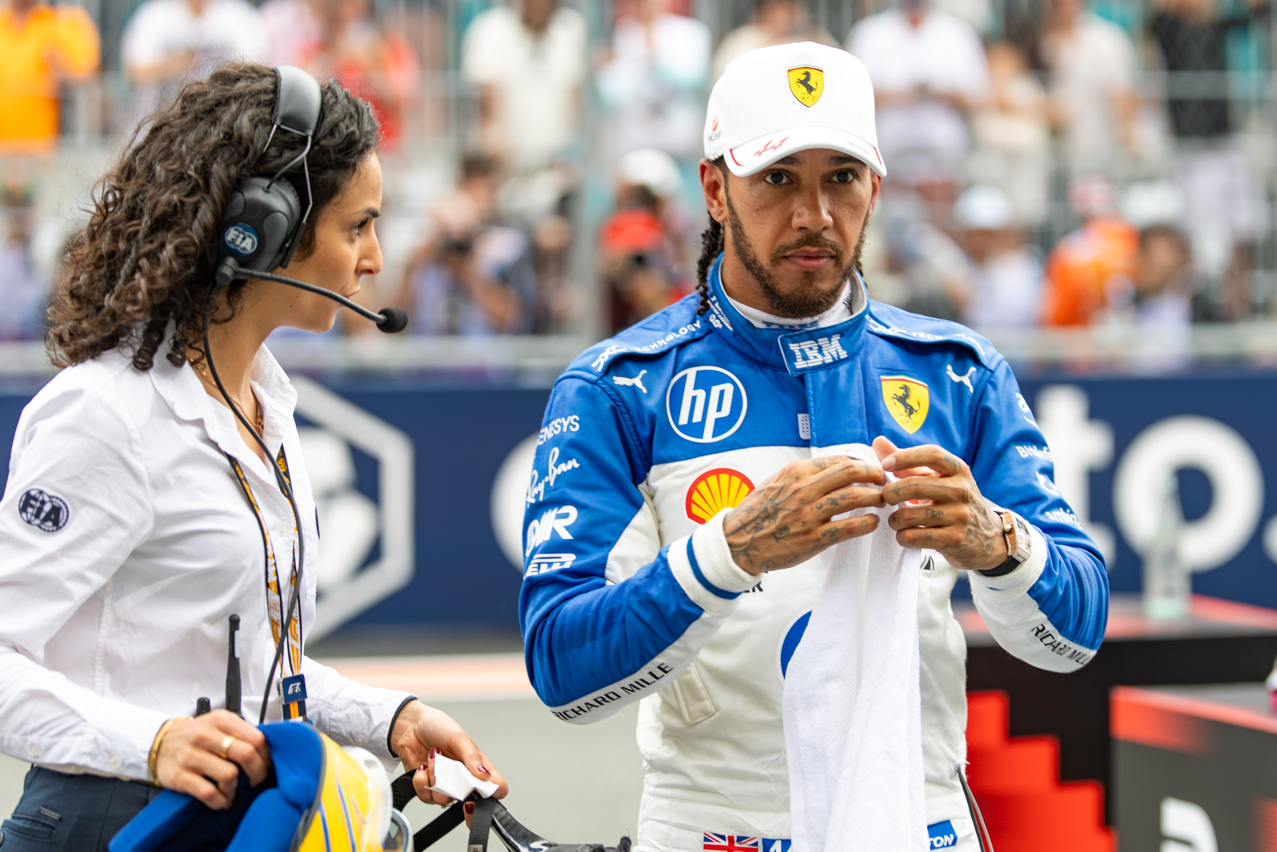 Lewis Hamilton Defends Radio Messages in Ferrari Feud at F1 Miami GP