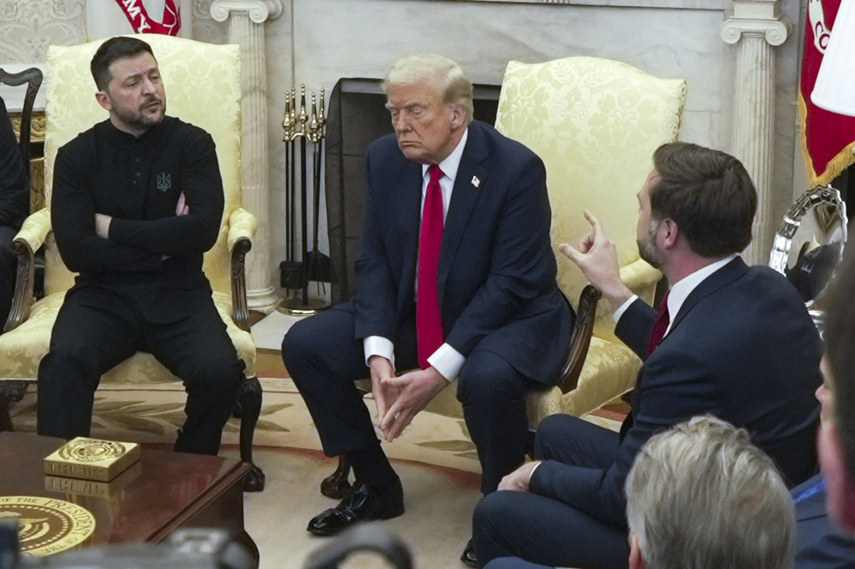 Zelensky with Donald Trump in Oval Office