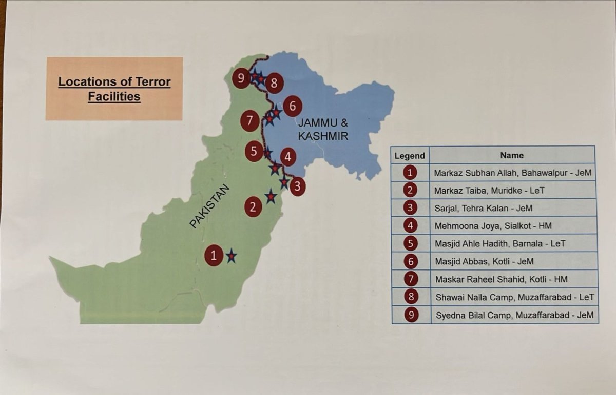 Map of Pakistan targets