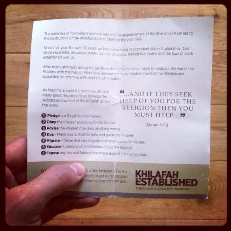 isis leaflet london