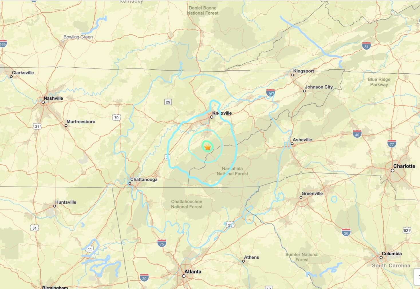 Tennessee earthquake southeast Tennessee earthquake southeast