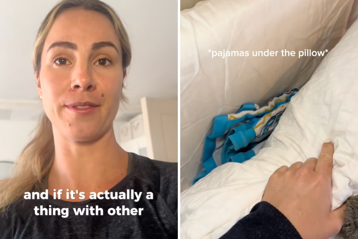 Cameron finding her boyfriend's pyjamas.