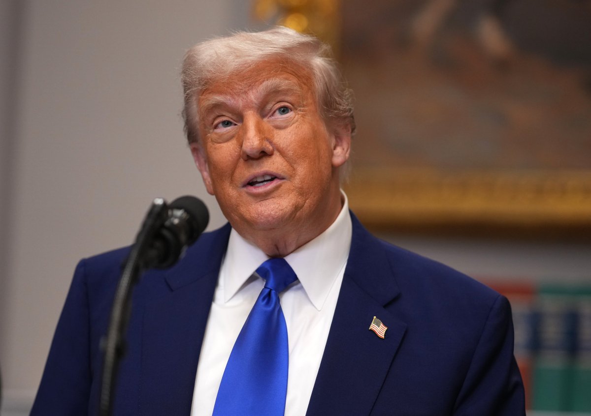 President Donald Trump speaks during press conference