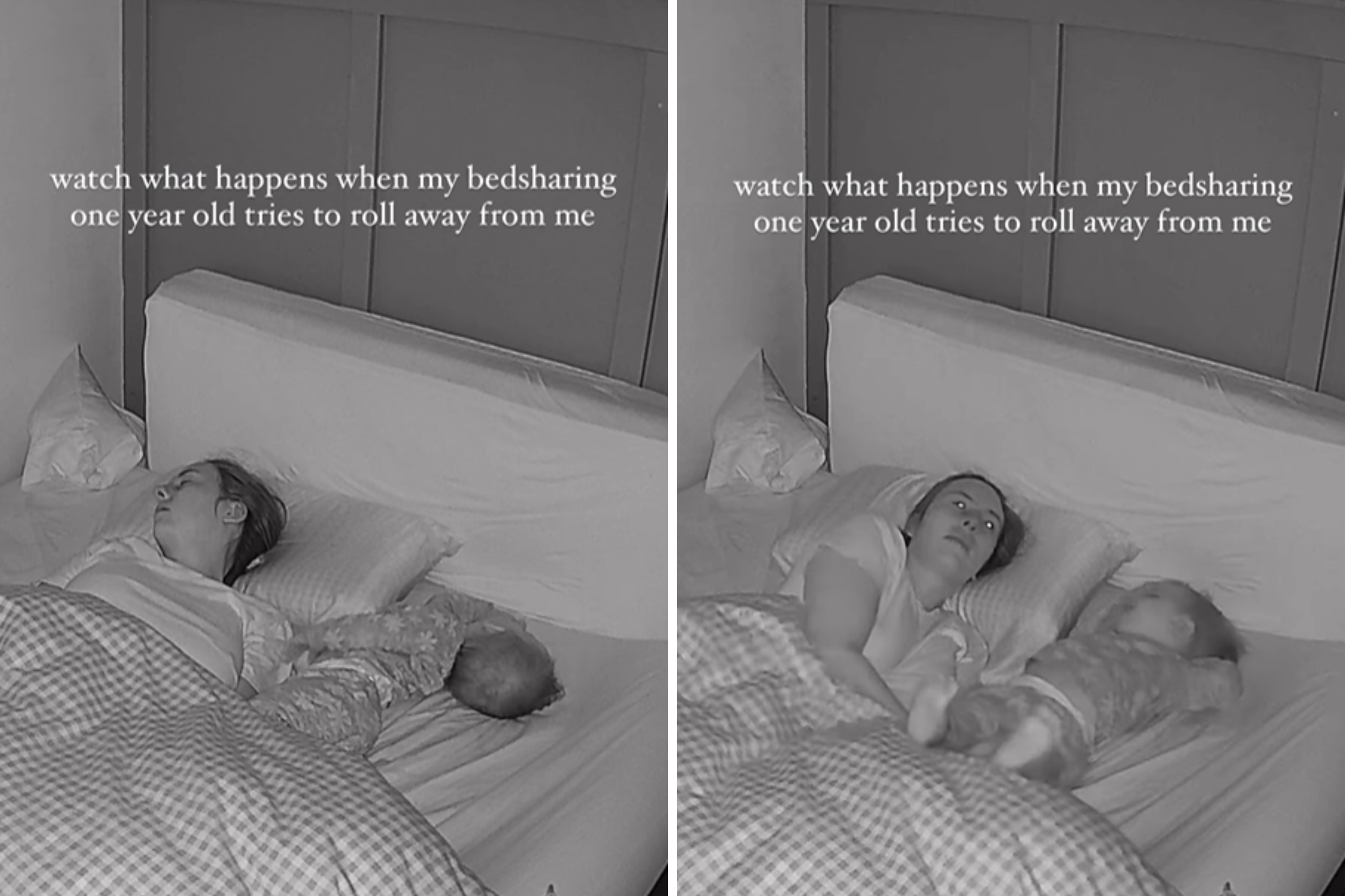 Baby Rolls Away While Sleeping—Moms Quick Thinking Caught on Camera