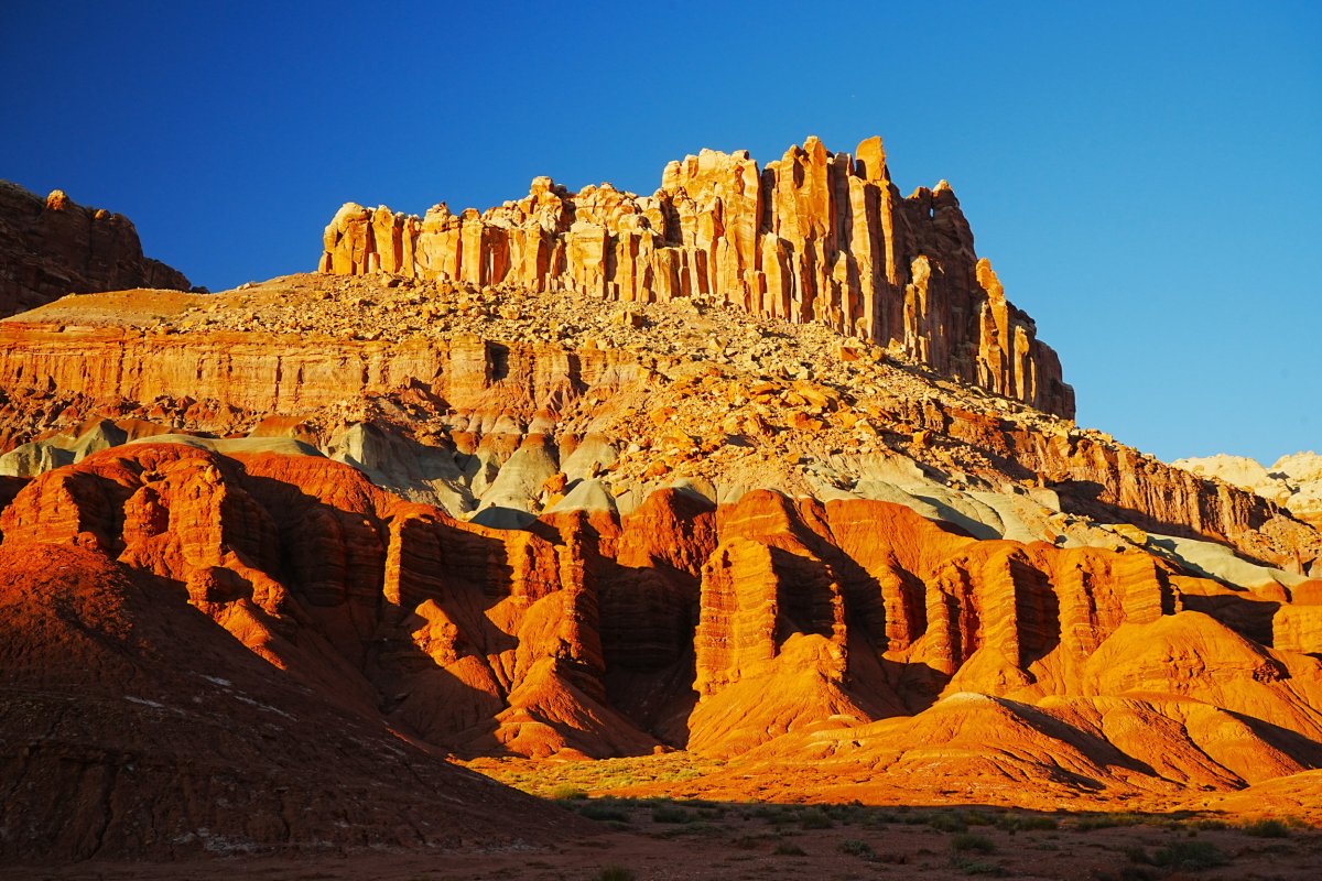 Formação rochosa do Parque Nacional Capitol Reef.