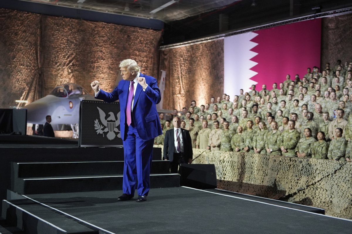 Trump dance at Al Udeid Air Base
