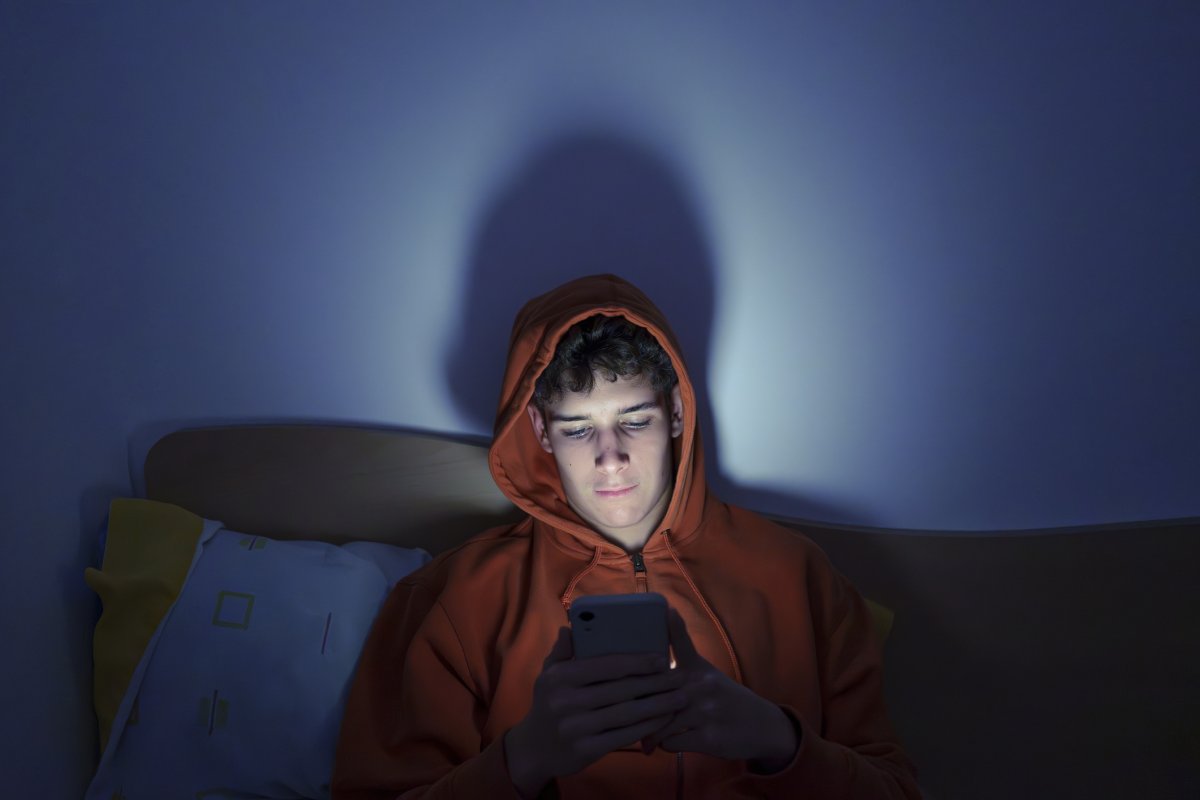Stock image of fed up teenager.