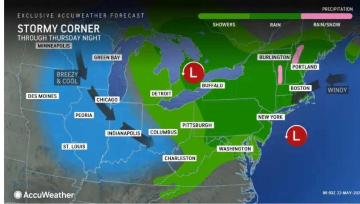 Map Nor'easter impacts