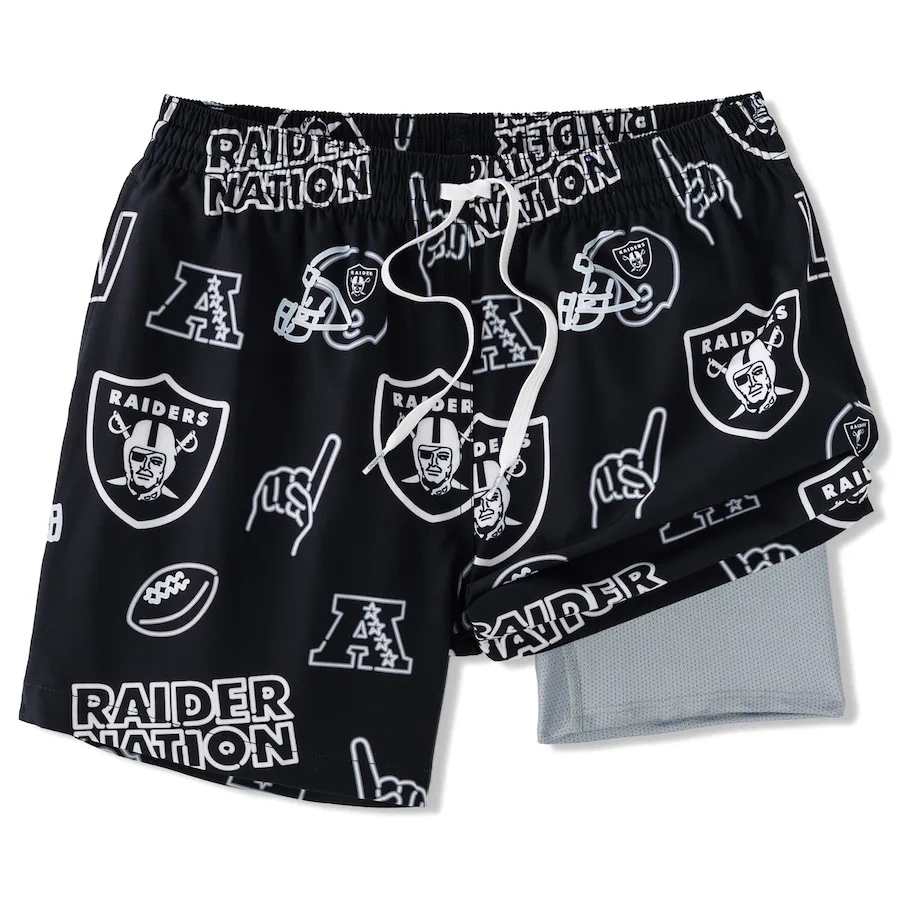 las vegas raiders swim trunks