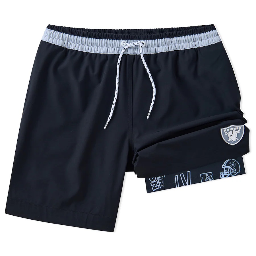las vegas raiders swim trunks