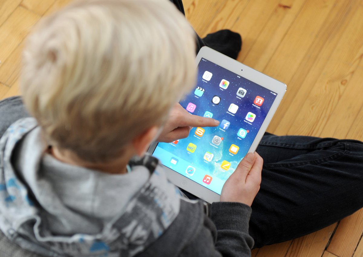 Child using iPad