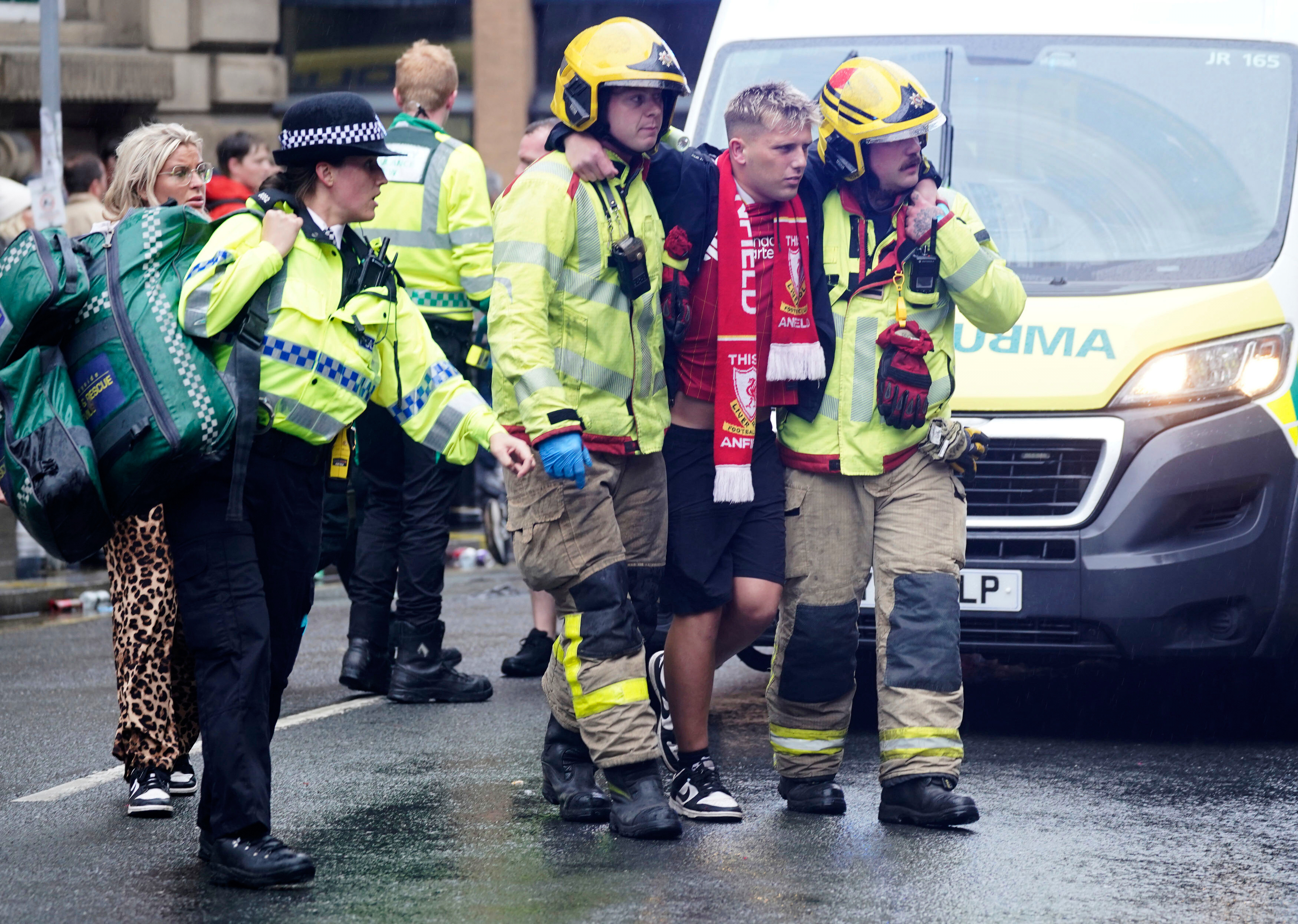 Liverpool parade crash: Man arrested as car ploughs into crowd celebrating