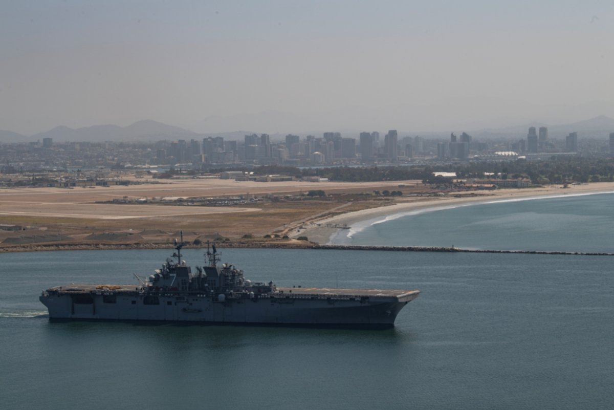 U.S. Amphibious Assault Ship Departs San Diego