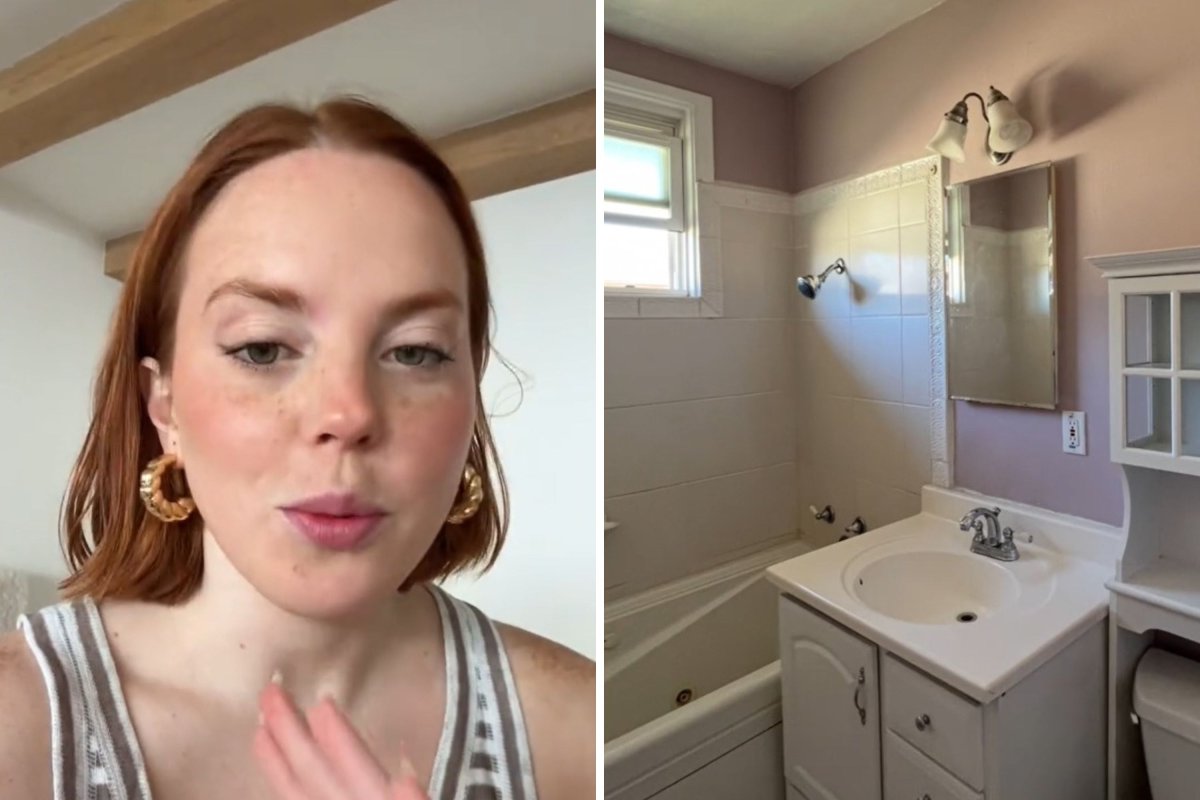 Interior of a bathroom.