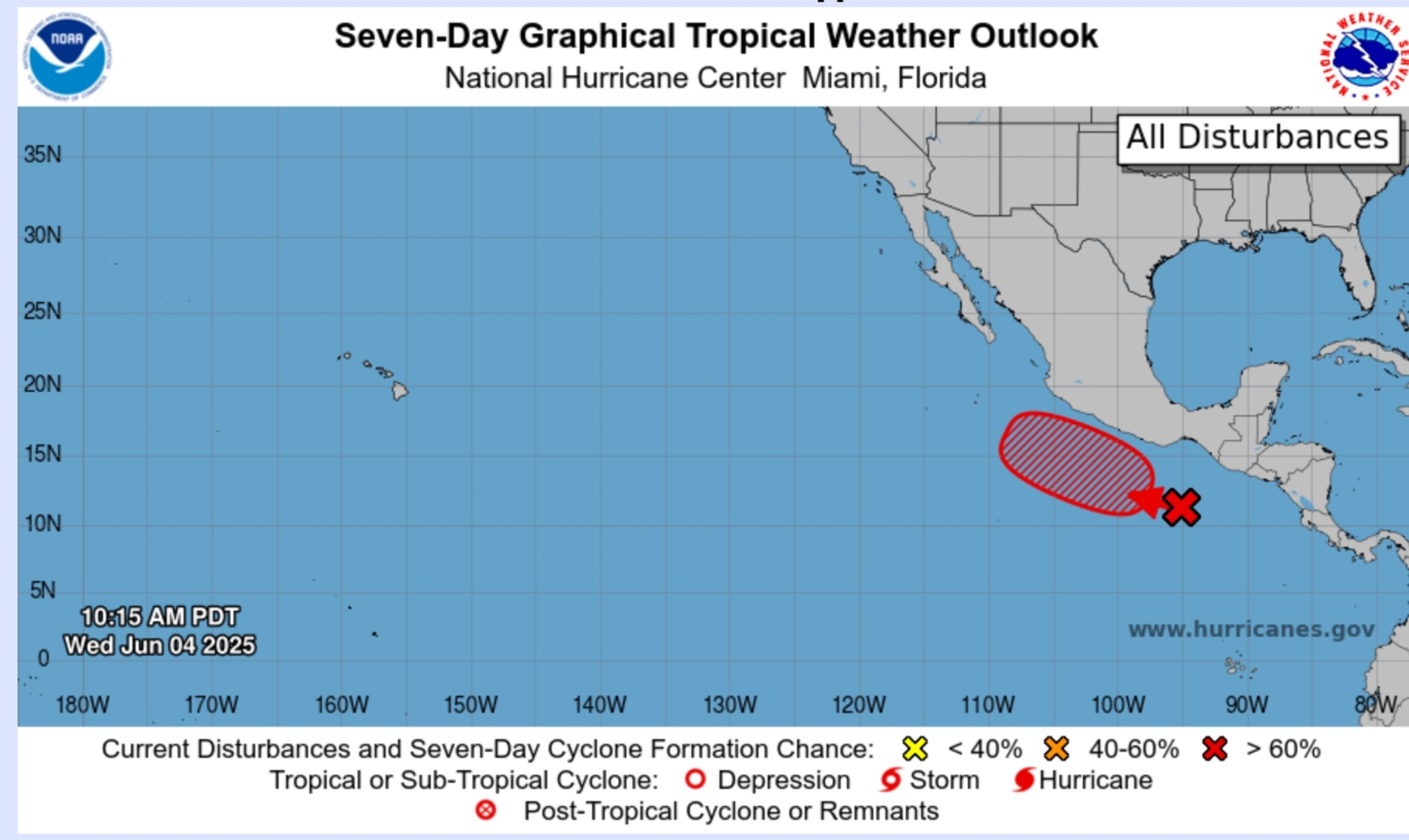 Map Shows Where High Chance of Tropical Storm Forming This Week