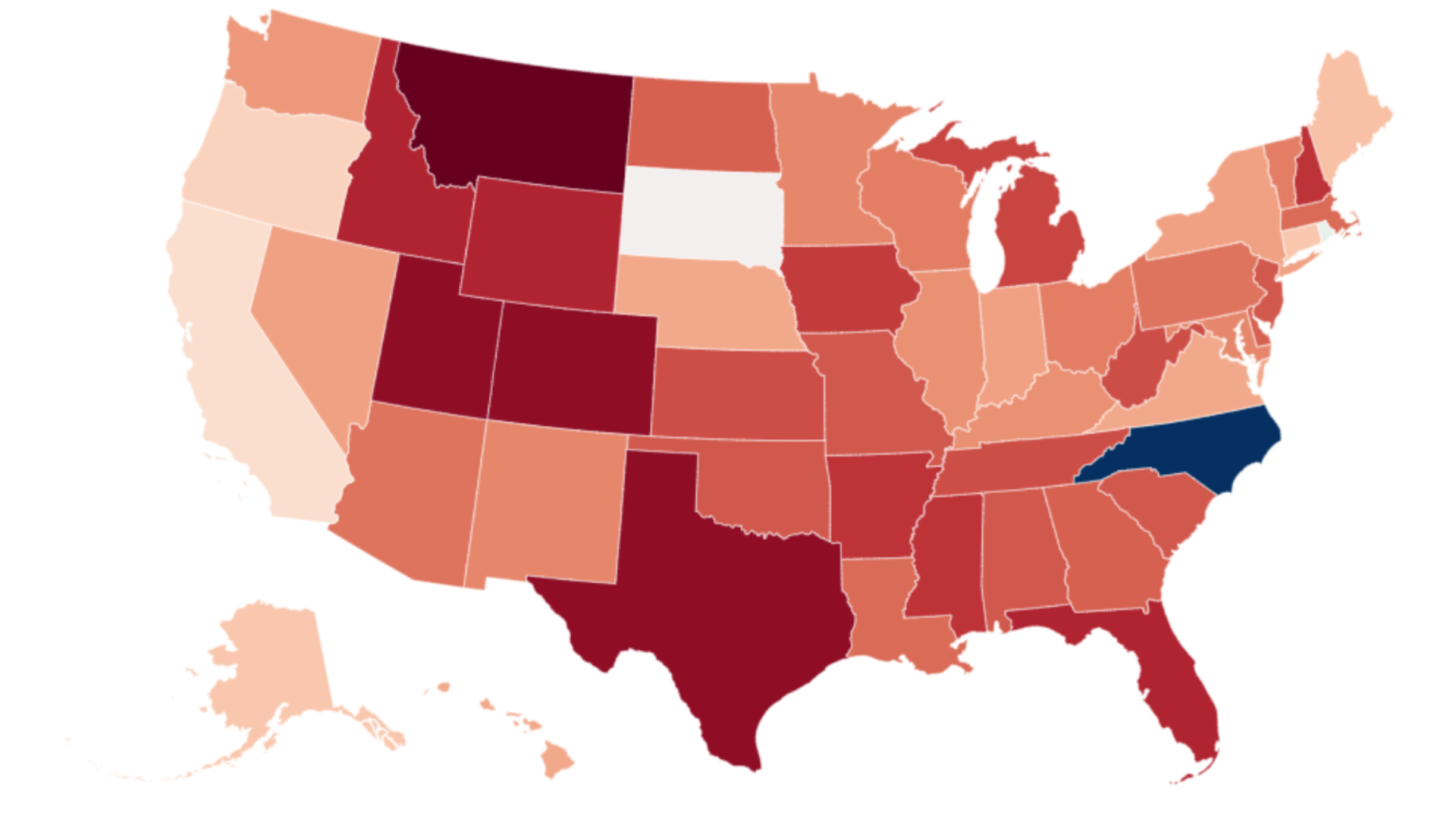 Map shows states where people are being removed from health care plan