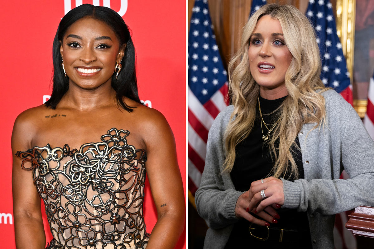 Simone Biles and Riley Gaines