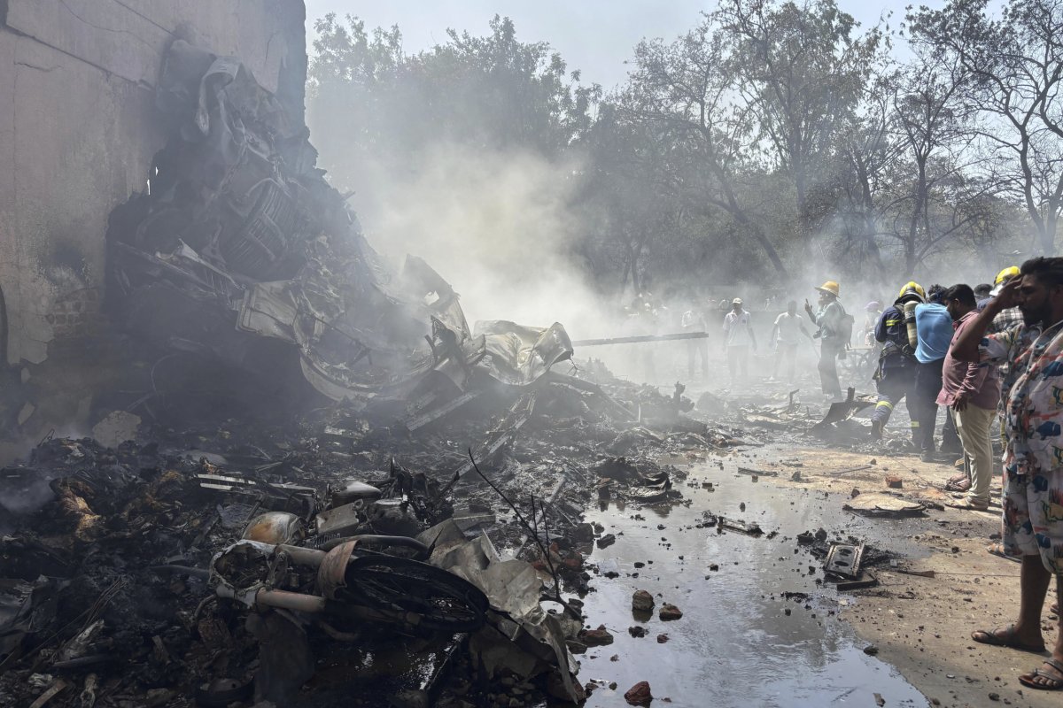 Air India Plane Crash Site Ahmedabad 