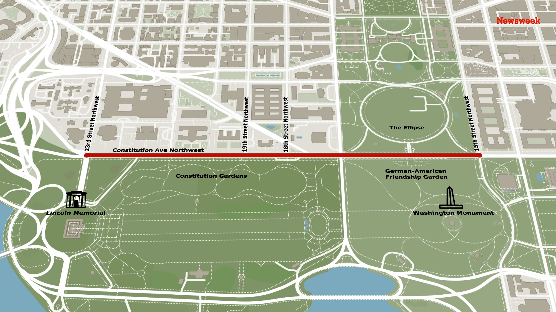 Map Shows Route Of Trump S Military Parade Through Dc Newsweek Map Shows Route Of Trump S Military Parade Through Dc Newsweek